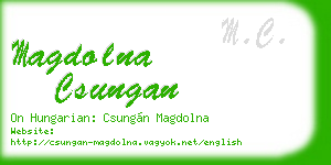 magdolna csungan business card
